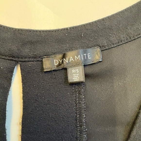 Dynamite vneck black soft sleeveless tank w silky layer top women's size Small - Picture 4 of 10